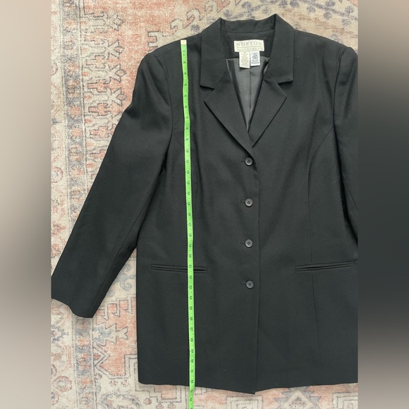 Norton NWT Black Timeless Chic Classic Black Blazer 90s Vintage Women’s 18 - Picture 6 of 7